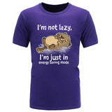 Energy Saving Mode Otter Tops T Shirt Classic Printed Tshirt Letter Round Collar Leisure Short Sleeve Cotton Men Tshirts